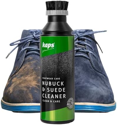Kaps Nubuck & Suede Shoe Boot Cleaner with Brush Applicator Cap, Shampoo For, 75 ml - 2.53 fl. oz.