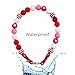 Pet Collar for Small Medium and Large Dogs Beaded Silicone Dog Necklace Handmade Girl Bling Fancy Female Cats Pretty Pearls Perla (Valentine Day)