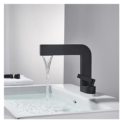 Robinet de bain à large bec cascade carrée finition nickel brossé - 5
