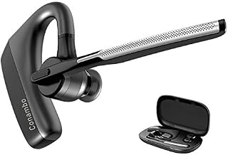 Conambo Bluetooth Headset V5.1,Bluetooth Earpiece with 16 Hrs HD Talktime CVC8.0 Dual Microhpone Noise Cancelling,Handy Headset Wireless Headset for iPhone Android Cell Phone Driving Business Office