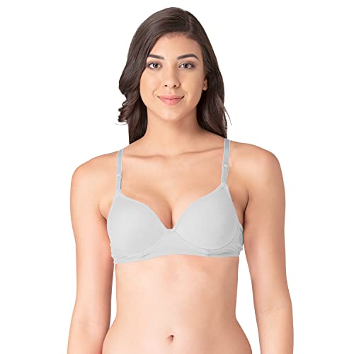 Image of Komli - Heavily Padded Push-Up Bra - Cotton Rich - Balconette - 3 /4th Coverage, Seamless, Wireless, Multiway Straps - T-Shirt Bra