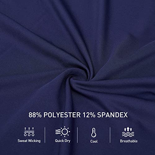 Arcweg Rashguard Men Long Sleeves Diving Uv Protection Upf 50+ Elastic Rash Vest Loose Fit Top Swimming Quick Drying Surfing Pool T-Shirt Sports Top Rashie L (Us) Dark Blue #TOP2