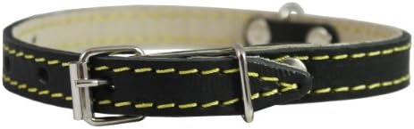 Genuine Leather Dog Collar 9.5"-13" Neck Size, 1/2" Wide Yorkshire Terrier, Puppies image 5
