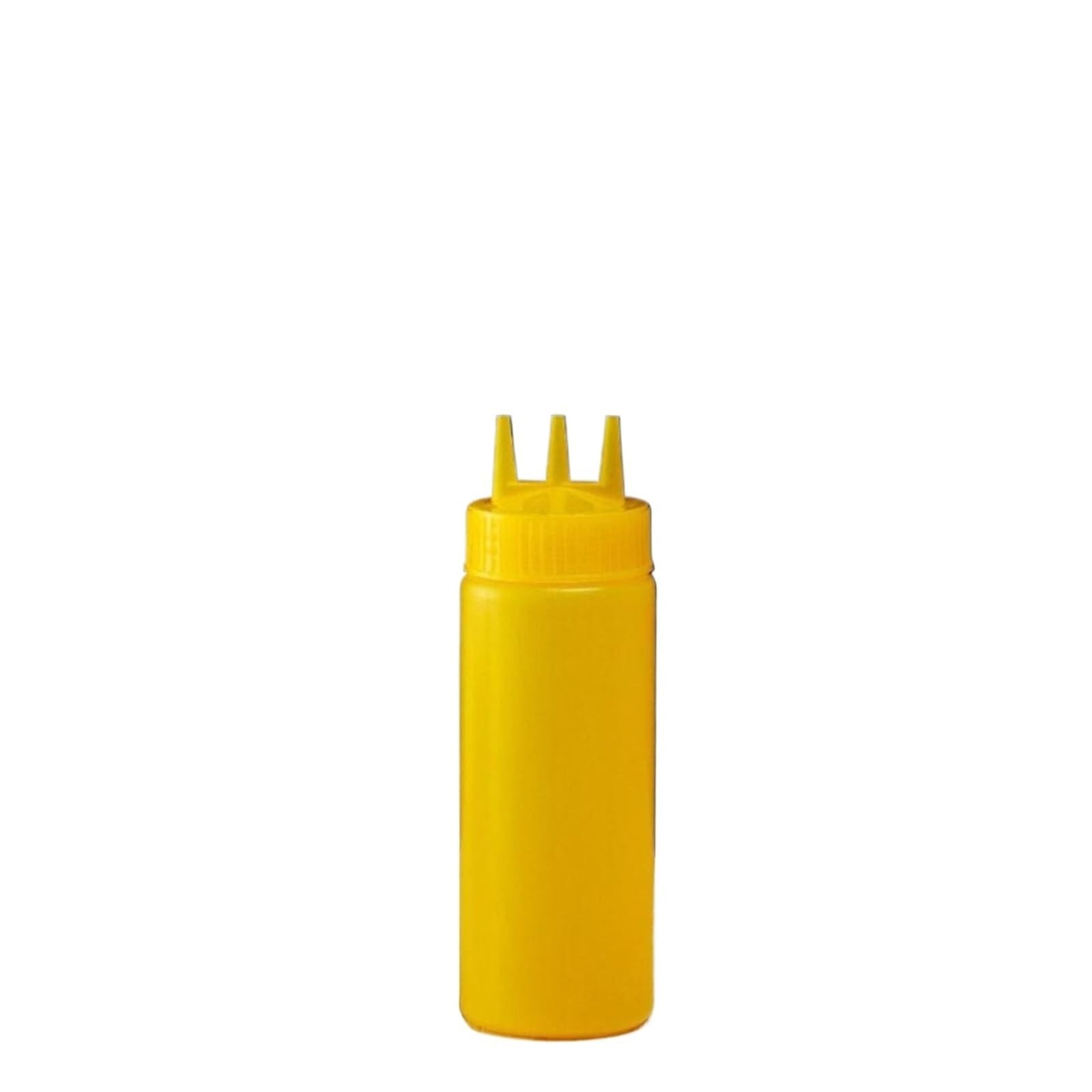 ZNJAMN 10pcs Plastic Squeezing Sauce Bottle Squeezable Graduated Jam Container Salad for Seasoning(Yellow,340ml)