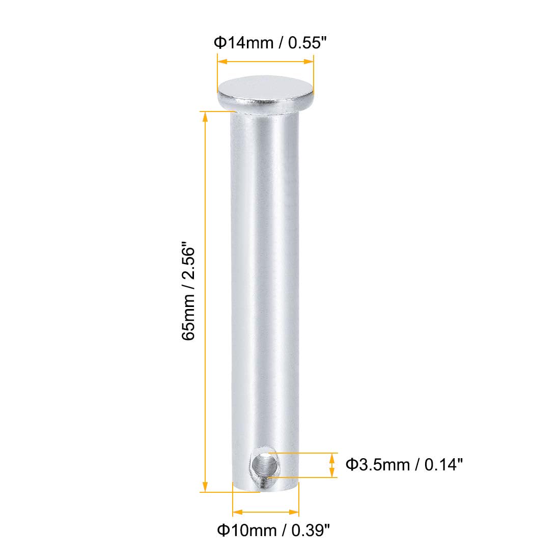 TA-VIGOR 4pcs 10 x 65mm Clevis Pins Single Hole - Image 2