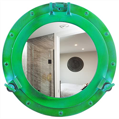 Nagina International Ship Porthole Wall Mirror Aluminum Reproduction 9 Inch