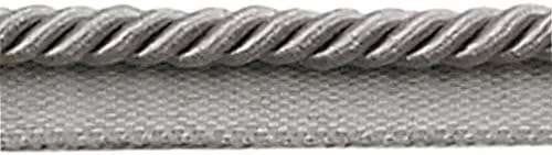 10 Yard Value Pack of Medium 5/16 inch Basic Trim Lip Cord Style# 0516S Color: Silver Grey - 049 (30 Ft / 9.1 Meters)