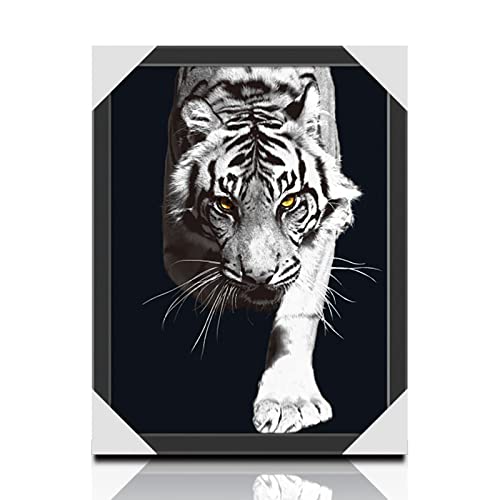 Rileyson Lion&Tiger&Leopard 3D Poster Wall Art Decor, Glasses-Free Holographic Animal Painting Kds Room Decor Home Rv Painting，Without Frame (Big Cat 6279), 11.8×15.7 In #TOP1