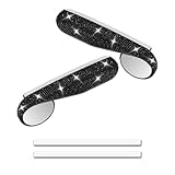 2PCS Bling Car Side Mirror Rain Visor Guard, Rhinestones Car Rear View Mirror Rain...