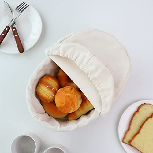 Yahuan Round Bread Basket Serving Woven Bread Baskets Wicker Basket Sourdough Proofing Basket With Removable Liner And Cover (Wicker) #TOP3