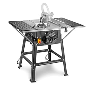 STAHLWERK TKS-1800 ST sierra circular de mesa con 1800 vatios 5000 rpm | giratoria hasta 45 grados incluyendo hoja de sierra de precisión de 254mm para todo tipo de madera y tableros de fibra