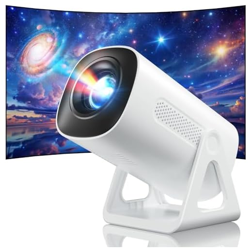 [2025 Upgraded & Android 11.0] Mini proyector con WiFi y Bluetooth, proyector portátil con Soporte 4K 1080P, Soporte Ajustable a 270° proyector Home Theater Star para Phone/PS5/HDMI/TV Stick/USB