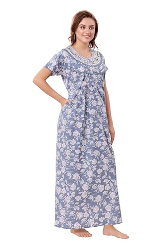 Image of Soulemo Women's Pure Cotton Floor Length Nighty 1682