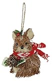 Boston International Christmas Ornament Tree Decoration, 4-Inches, Molly Mouse