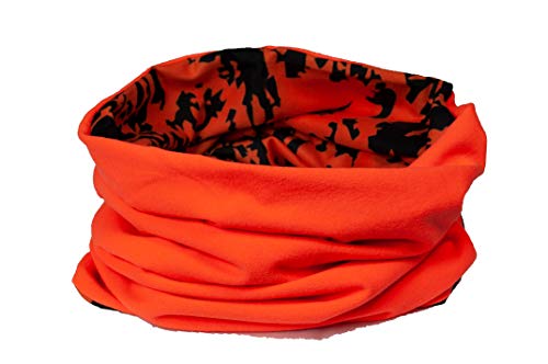 HUBERTUS Schlauchschal Neckwarmer Micro Fleece Signalorange Wendbar