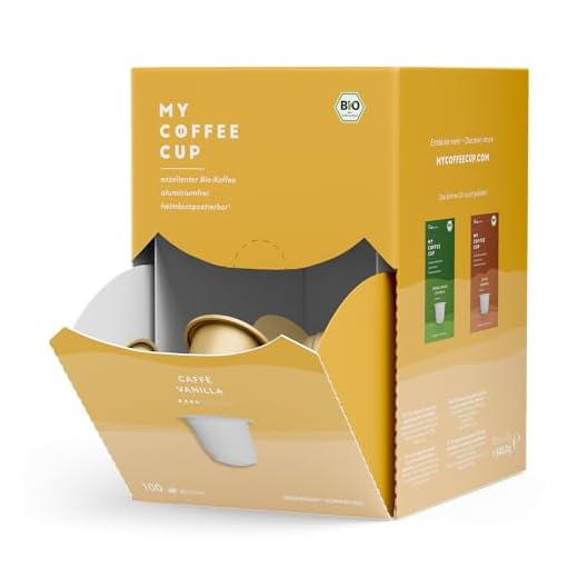 My Coffee Cup – MEGA BOX CAFFÈ VANILLA – BIO-KAFFEE I 100 Kaffeekapseln für Nespresso®³-Kapselmaschinen I 100% heim- und gartenkompostierbare und nachhaltig – 0% Alu