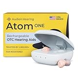 Audien Atom One OTC Hearing Aids - Wireless, Rechargeable, and Comfortable | Clear Sound in a Small, Discreet Design for Seniors & Adults with Hearing Loss
