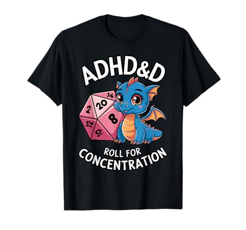 Adhd&d Adhd Roll Para Concentración Camiseta