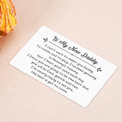 Image of New Dad Gifts First Time, Steel Gender Reveal Card, Valentines Day Gifts for New Dad, Gender Reveal Ideas, Card Gift for Dads, Pregnancy Baby Announcement, First Time Daddy Gift, Dads to Be Giifts