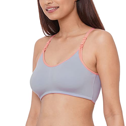 Image of Inner Sense Organic Cotton Bamboo Nursing Bra for Women I Non Padded Feeding Bra with Keyhole Back and Wire Free I Maternity Innerwear with Full Coverage (Combo Pack)