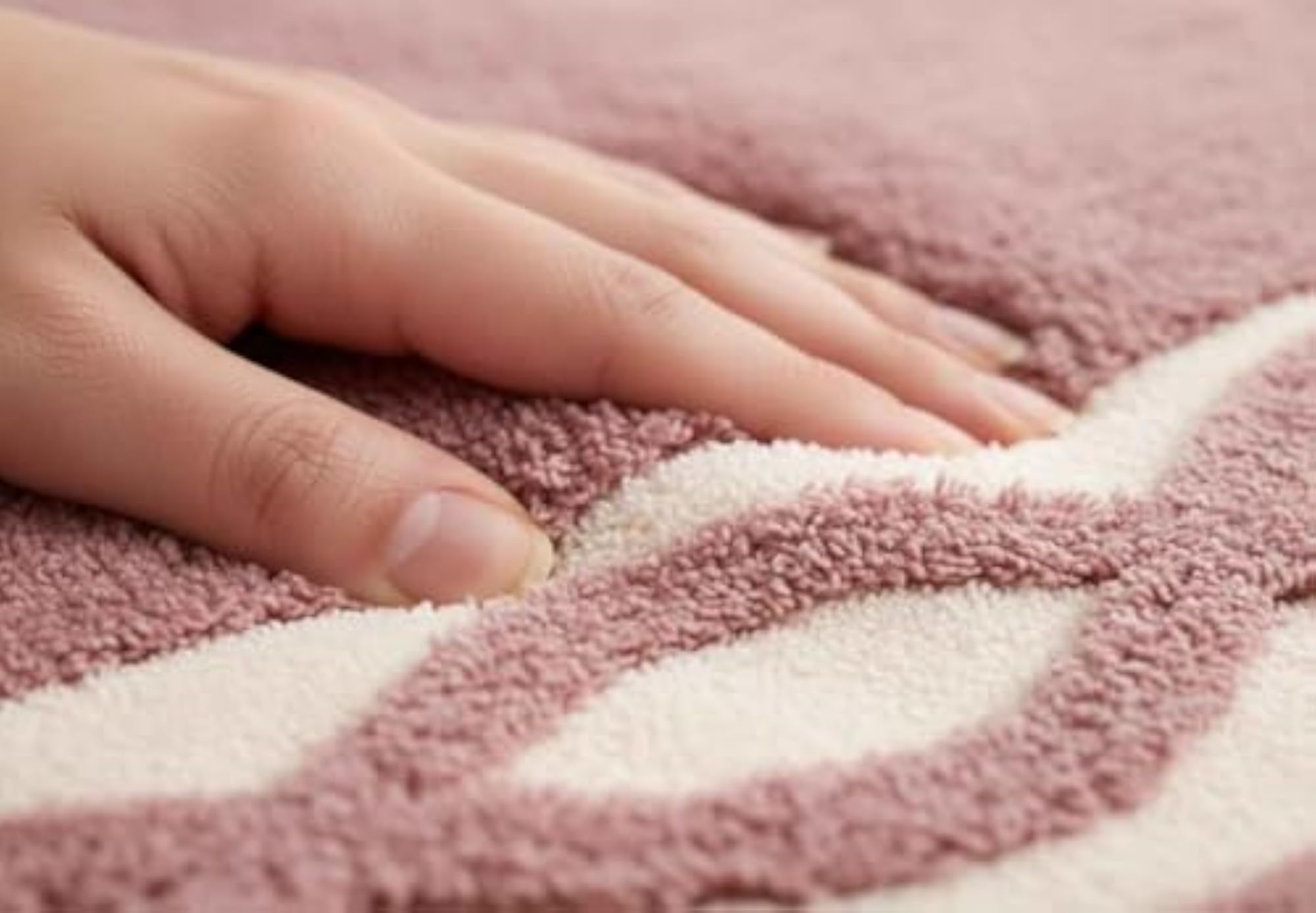 Microfiber Bathmat with Infinity Chain Pattern, Non-Slip