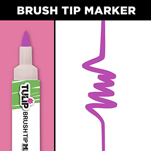Tulip Permanent Fabric Brush Tip Markers, Neon, Set of 10 by TULIP - Used condition - Image 5