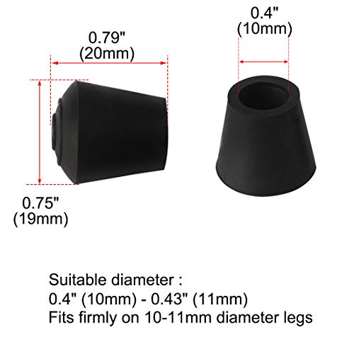 Tapas de goma para muebles y patas de silla Uxcell, ideales para un hogar sin ruidos 3