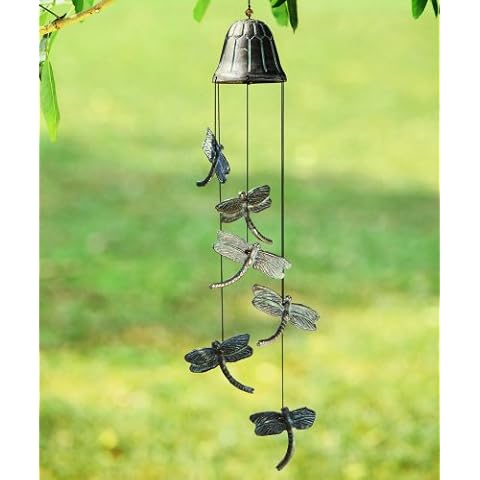 SPI Home Cast Iron Verdigris Finish Swooping Dragonfly Windchime Cover