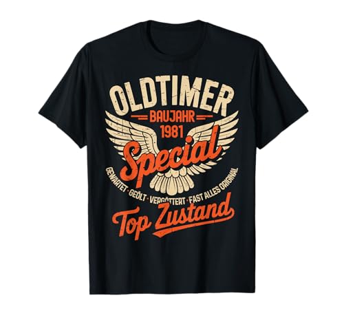 44. Geburtstag Geschenk Mann 44 Jahre 1981 Deko Spruch T-Shirt
