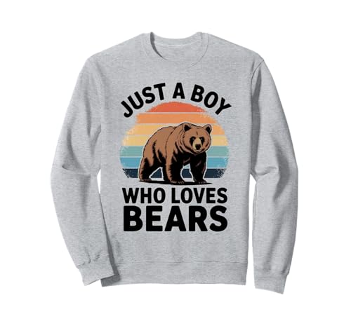 Just a Boy Who Loves Bear Retro Kids Boys Bear Lover �g���[�i�[