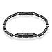 Stainless Steel Cremation Bracelet for Ashes - Cylinder Urn Bangles for Human Ashes - Memorial Ashes Keepsake Jewelry for Men Women (Black-20cm)