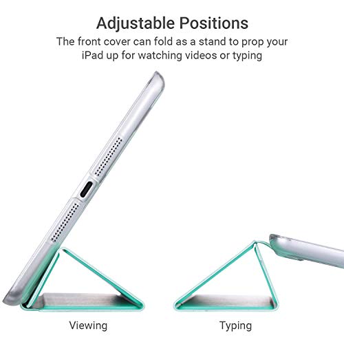 Ipad Mini 3 Case,Ipad Mini 2 Case,Ipad Mini Case,Ulak Slim Bumper Smart Case Stand For Apple Ipad Mini 1/2/3 Colorful Clear Back Cover Lightweight With Auto Sleep/Wake Function, Mint Green #TOP6