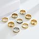 SOXEMAN 9 Stück/Set Herren Gold Silber Ring Set (2 davon Kette Drehringe lindern Angst und Stress) Trendy und Mode Damen Paar Edelstahl Ringe