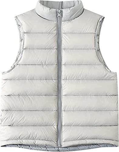 Little Boys Girls Winter Warm Puffer Down Jacket Vest Lightweight Windproof Sleeveless Zipper Vest Coat Outerwear
