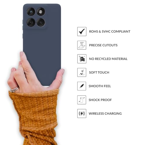 Image of SPRIG Compatible with Moto Edge 60 Fusion Premium Skintone Back Cover Drop Tested Shock Proof Mobile Case for Men, Women, Boys and Girls with Camera Protection (Grey Blue)