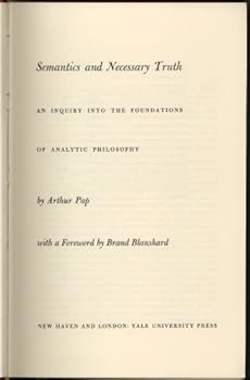 Hardcover Semantics and Necessary Truth Book