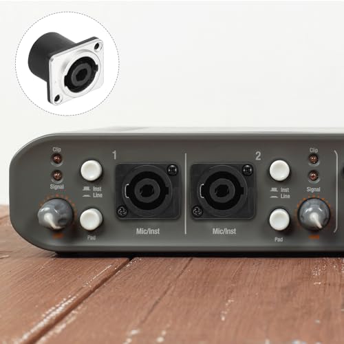 MECCANIXITY 5 pzas conector hembra XLR panel audio negro miniatura 6