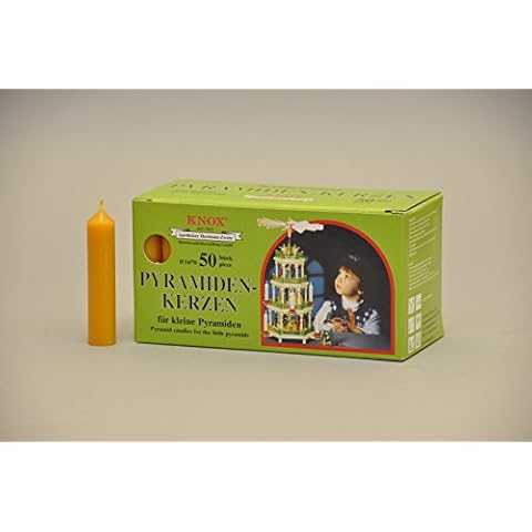 Pack of 50 Knox Non-Drip Pyramid Candles Cover
