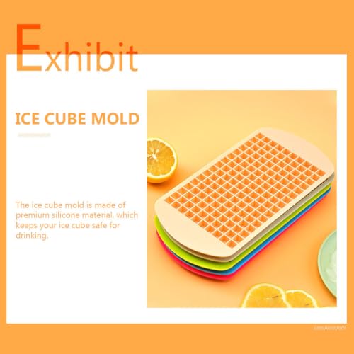 Molde mini para cubitos de hielo de silicona naranja miniatura 6
