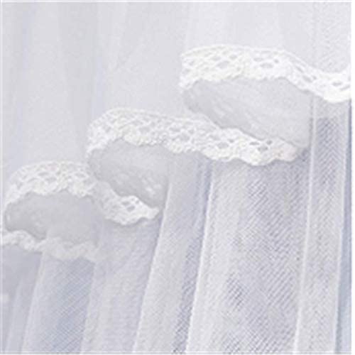 Vethin Princess Bed Canopy For Girls,Bed Canopy Curtain- Double Layer Sheer Mesh Dome Bed Curtain- Round Lace Princess Mosquito Net Tent With Led Stars String Lights(Light Gray/White1) #TOP5
