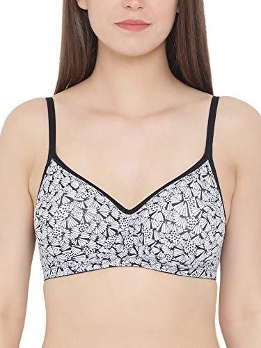 Image of Clovia Women's Padded Non-Wired Printed T-Shirt Bra