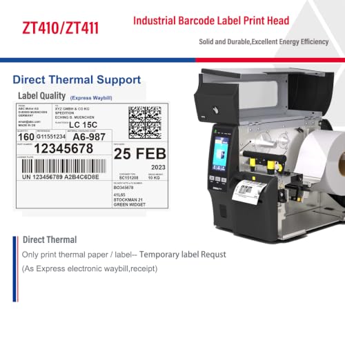 Image of New Thermal Print Head for Zebra ZT410 ZT411 Label Printer P1058930-009 203DPI Barcode Printhead
