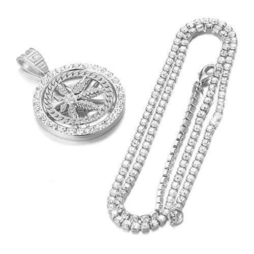 HALUKAKAH Catena d'oro per Uomo,Oro Bianco Platino...