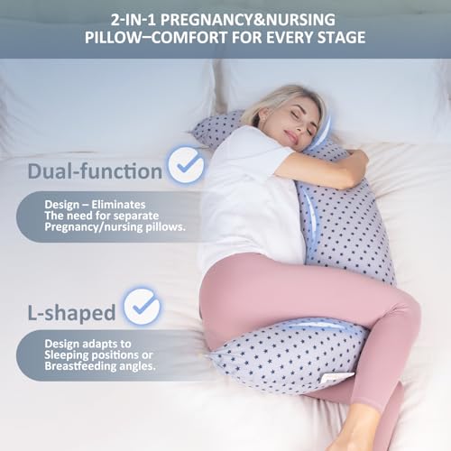 Chilling Home Nursing Pillow for Breastfeeding, Baby Nursing Pillow for Newborn, Nursing Essentials for Bottle and Breastfeeding, Breast Feeding Pillows Support for Mom and Baby with Removable Cover