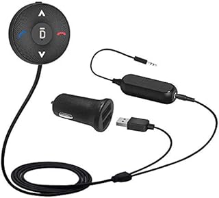 Besign Bluetooth 4.1 Car Kit for Handsfree Talking and Music Streaming, Wireless Audio Receiver with Dual Port USB Car Charger and Ground Loop Noise Isolator for Car with 3.5mm AUX Input Port