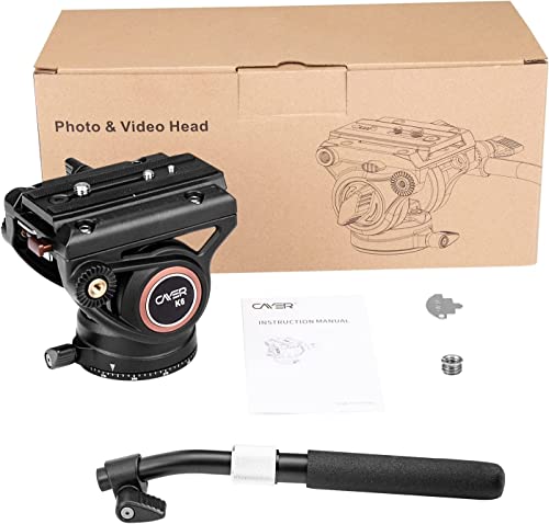 Cayer K6 Fluid Head, 75mm Base Video Head 17.6 Lb Load for DSLR Camera - image 7