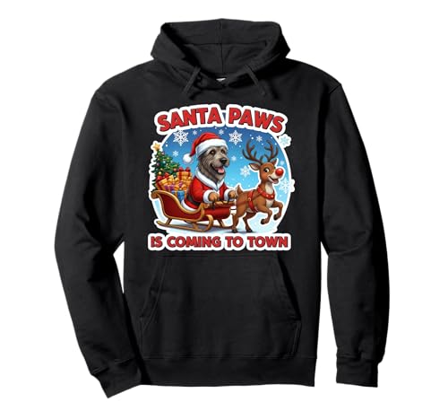 Santa Paws Is Coming To Town Christmas �A�C���b�V���E���t�n�E���h�� �p�[�J�[