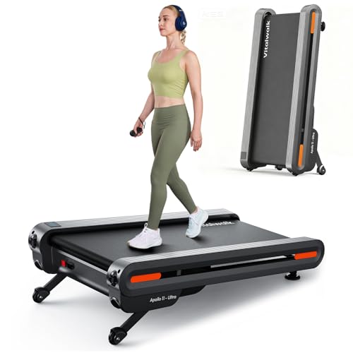 Walking Pad Treadmill with Auto Incline, Vitalwalk Wide Full Deck, 400lbs/350lbs Capacity, Portable...