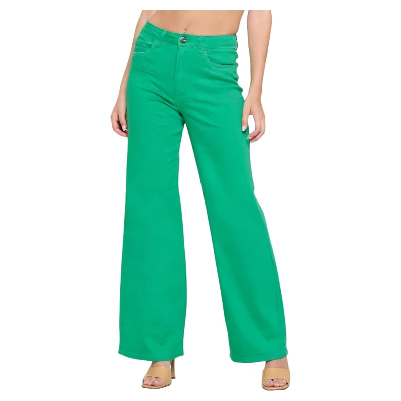 7 Best Colored Jeans for Women That Add a Fun Twist to Outfits 7 High Rise Super Stretchy Wide Leg Cargo Jeans