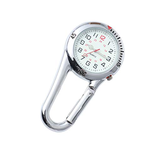 Scicalife Mochila de relógio de quartzo com clipe para cinto relógio unissex bolsa de bolso para méd